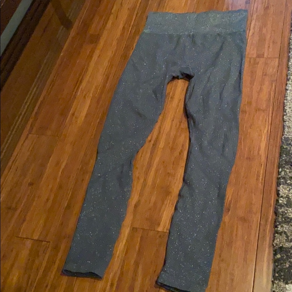 Athleta Gray Sparkle Leggings